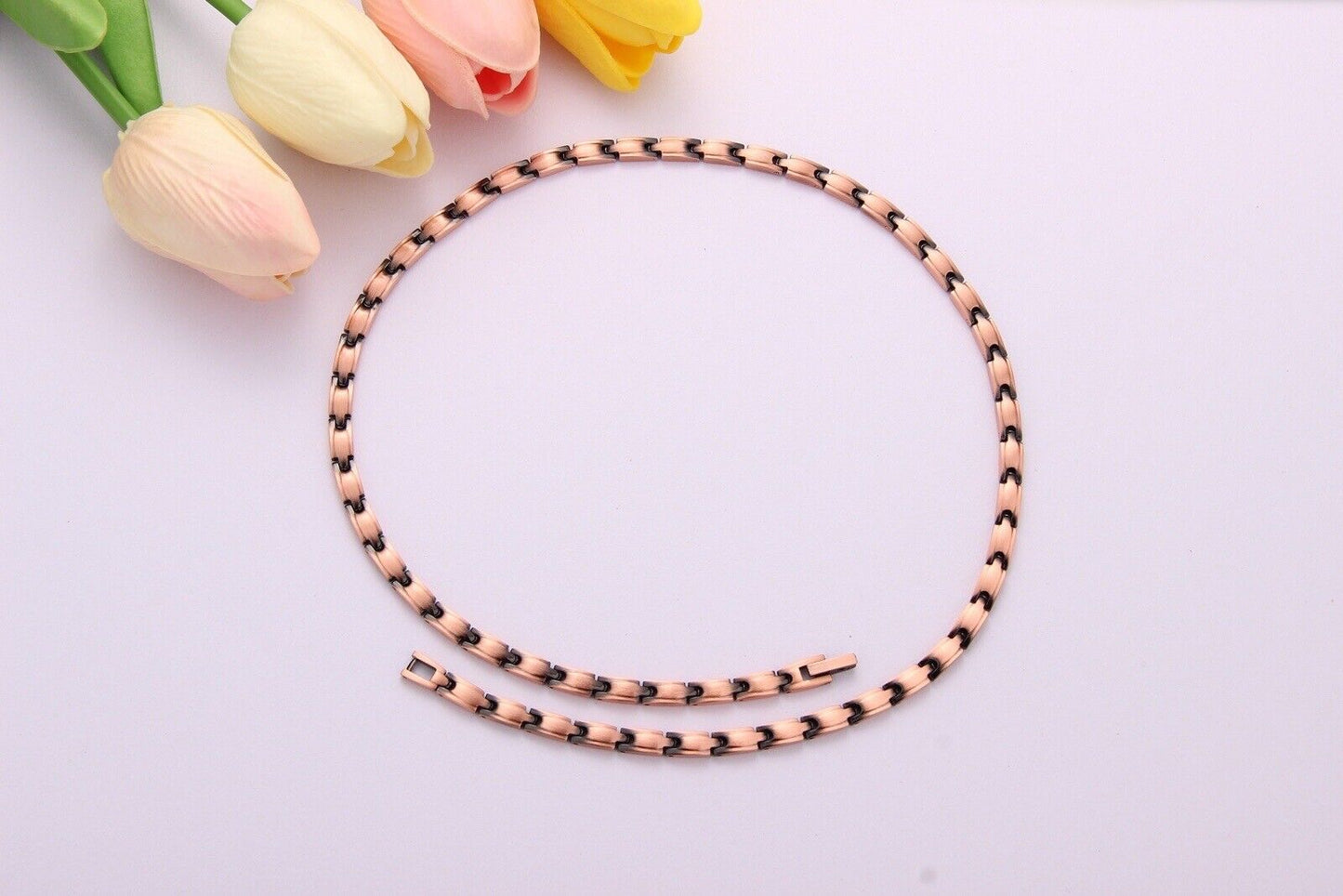 Pure Copper 99.9% Magnetic Necklace with 62 High Strength Neodymium Magnets Gift Boxed