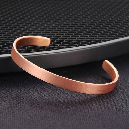 Pure Solid Plain Copper 99.9% Stylish Bracelet Bangle Non-Magnetic Arthritis